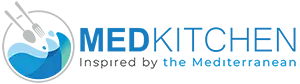 Company logo with blue and grey design