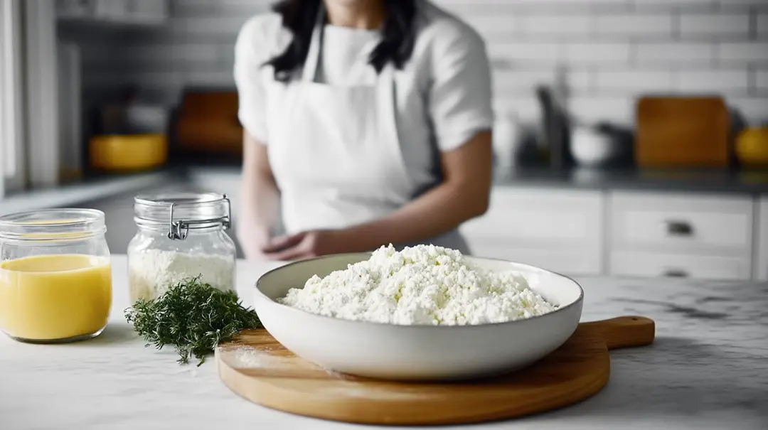 Person preparing ingredients in a modern kitchen.