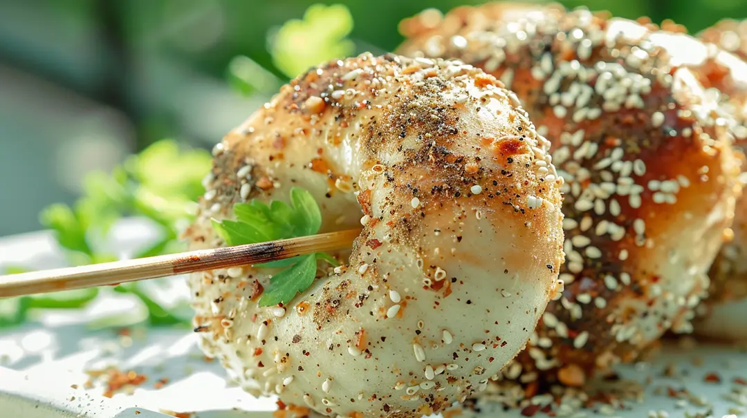 Freshly baked sesame seed Ka'ak close-up