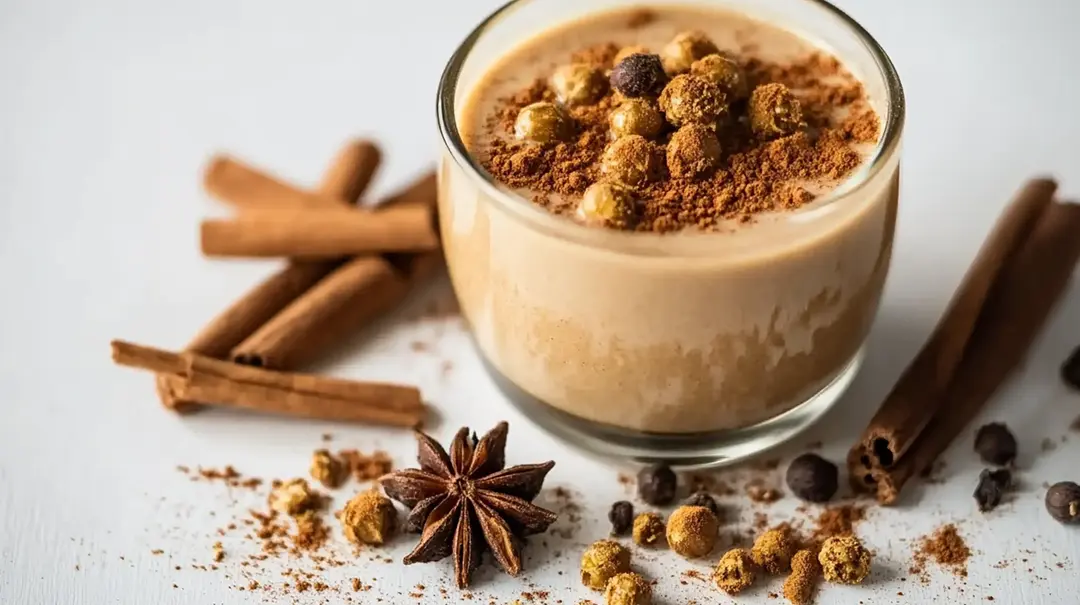 Turkish Boza with cinnamon and star anise.