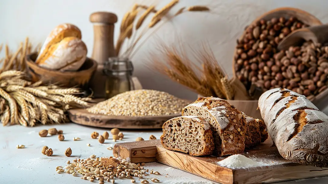 Artisan bread with grains and nuts