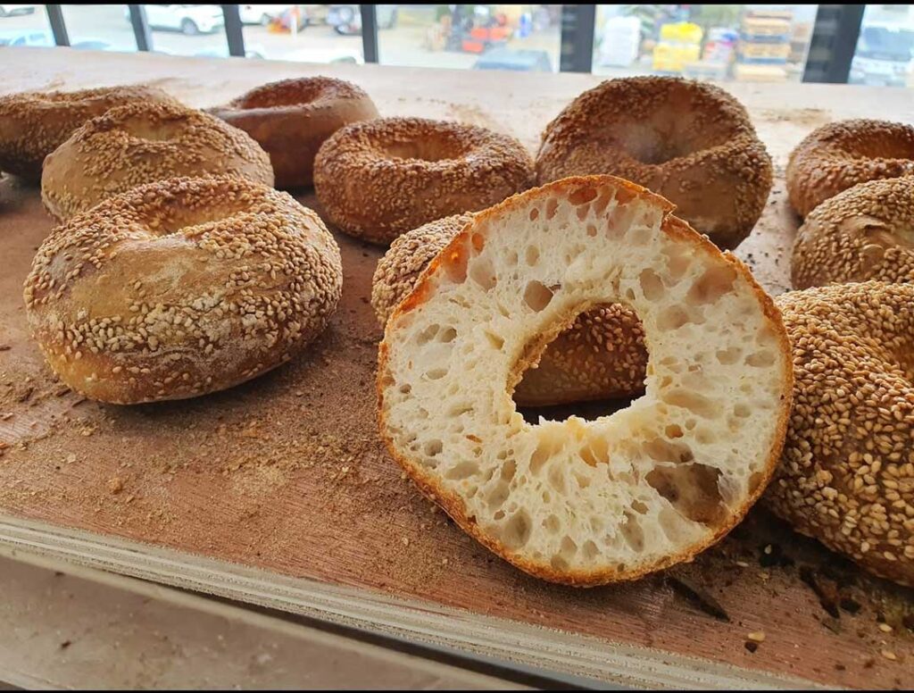 Ftira on wooden board