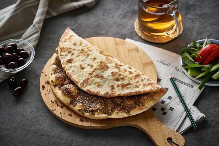 Middle Eastern flatbread with za'atar.