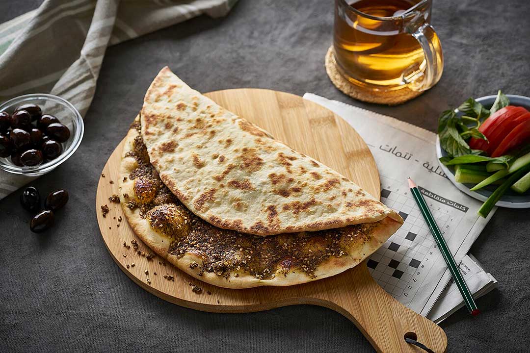 Middle Eastern flatbread with za'atar.